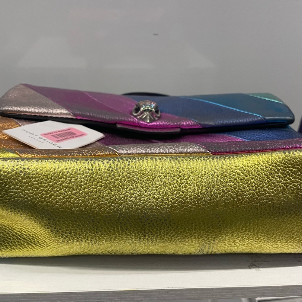 Kurt Geiger Rainbow Metallic Shoulder Bag - Picture 4 of 12